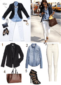 Collage summer outfit for the office